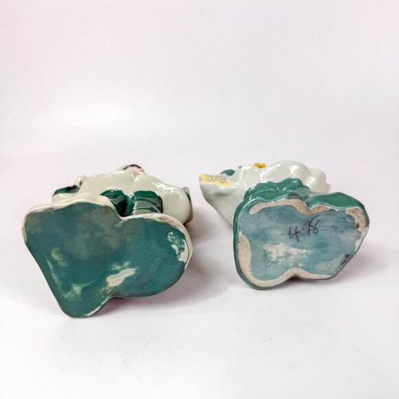 Florence Ceramics California Chinese Boy and Girl Green Ceramic Figurines - Picture 7 of 7